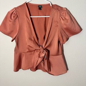 Pink crop blouse